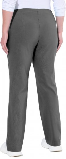 Ulla Popken Bengaline Elastic Waist Thermal Pants Graphite Grey - Blugi & Pantaloni pentru Femei Mărimi Mari – Plus Size - 