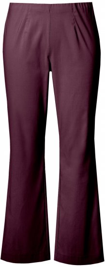 Ulla Popken Bengaline Elastic Waist Thermal Pants Aubergine - Blugi & Pantaloni pentru Femei Mărimi Mari – Plus Size - 
