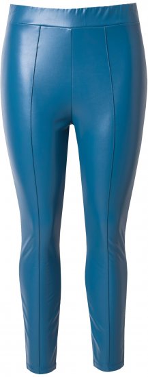 Ulla Popken Metallic Faux Leather Leggings Teal - Blugi & Pantaloni pentru Femei Mărimi Mari – Plus Size - 