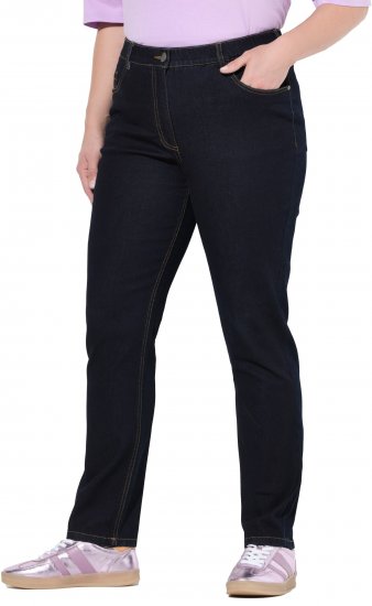 Ulla Popken Stretch Fit Jeans Dark Blue Denim - Blugi & Pantaloni pentru Femei Mărimi Mari – Plus Size - 