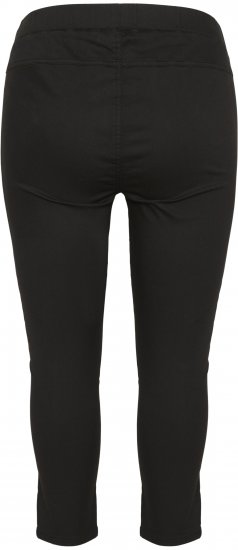 Kaffe Curve Ana Scurtați Twill Jeggings Negru intens - Blugi & Pantaloni pentru Femei Mărimi Mari – Plus Size - 