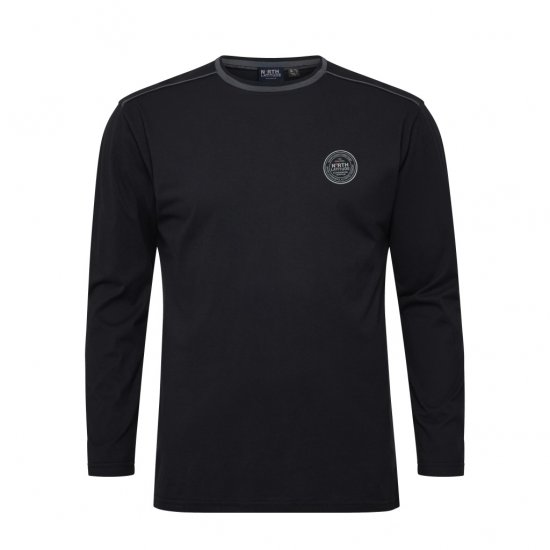 North Latitude Py Jersey O-Neck Long Sleeve Black - Tricouri mânecă lungă - Tricouri mânecă lungă mărimi mari