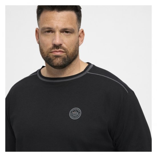North Latitude Py Jersey O-Neck Long Sleeve Black - Tricouri mânecă lungă - Tricouri mânecă lungă mărimi mari