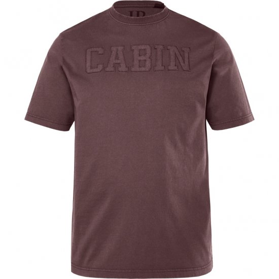 JP1880 T-Shirt Short Sleeve Cabin Mahogany Brown - Tricouri - Tricouri Bărbați Mărimi Mari