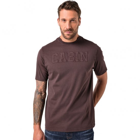 JP1880 T-Shirt Short Sleeve Cabin Mahogany Brown - Tricouri - Tricouri Bărbați Mărimi Mari