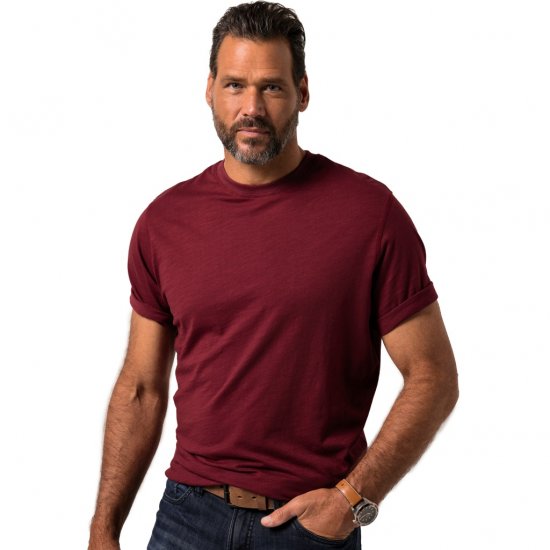 JP1880 T-Shirt Short Sleeve Soft Jersey Red - Tricouri - Tricouri Bărbați Mărimi Mari