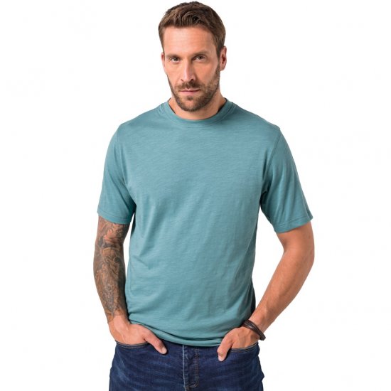 JP1880 T-Shirt Short Sleeve Soft Jersey Turquoise - Tricouri - Tricouri Bărbați Mărimi Mari