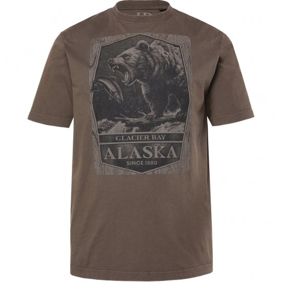 JP1880 T-Shirt Short Sleeve Alaska Dark Brown - Tricouri - Tricouri Bărbați Mărimi Mari