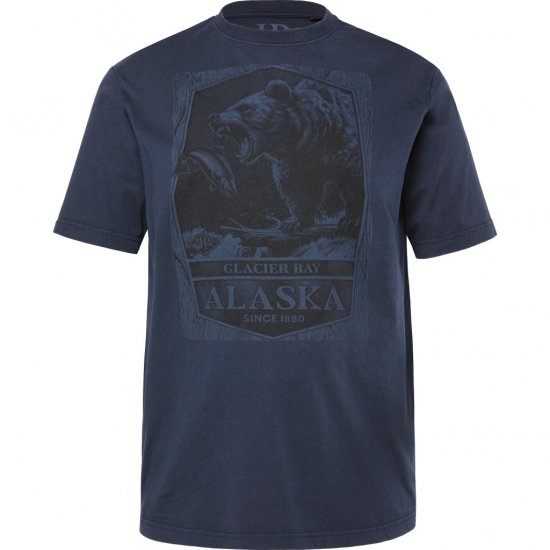 JP1880 T-Shirt Short Sleeve Alaska Navy - Tricouri - Tricouri Bărbați Mărimi Mari
