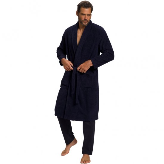 JP1880 Bathrobe Extra Soft Terry Cloth Dark Navy - Lenjerie intimă & costum baie - Lenjerie Intimă Bărbați Mărimi Mari