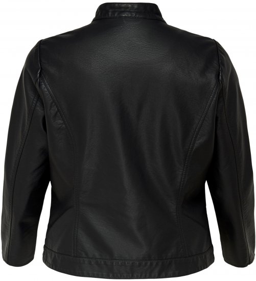 Only Carmakoma Robber Leather Jacket Black - Geci din piele - 