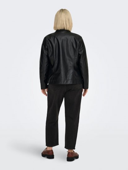 Only Carmakoma Robber Leather Jacket Black - Geci din piele - 