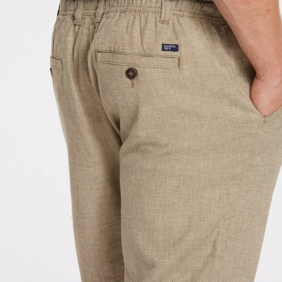 North Latitude 41106 Linen Shorts Beige - Pantaloni scurți - Pantaloni Scurți Mărimi mari Bărbați 