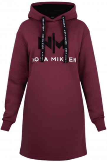 Nora Mikken KADRI Long Hoodie Burgundy - Pulovere & hanorace - 