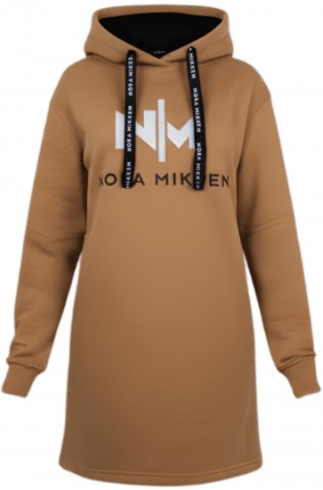 Nora Mikken KADRI WHITE Long Hoodie Camel - Pulovere & hanorace - 