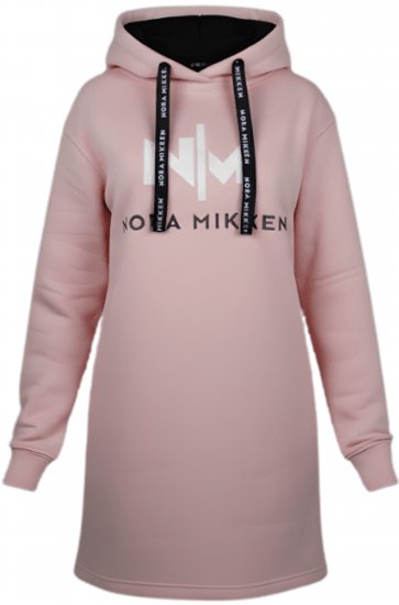 Nora Mikken KADRI WHITE Long Hoodie Pink - ÎMBRĂCĂMINTE FEMEI XS-XXL - 