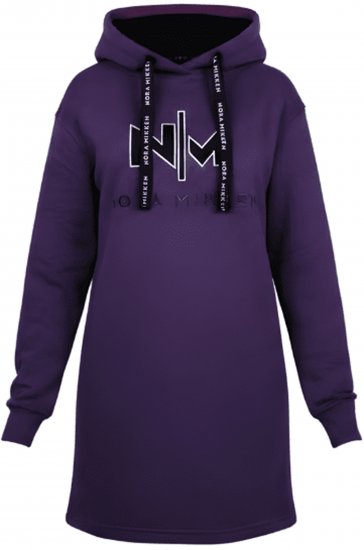 Nora Mikken KADRI WHITE Long Hoodie Purple - Pulovere & hanorace - 