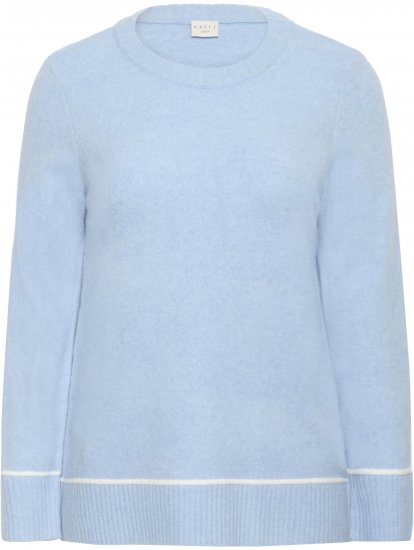 Kaffe Curve Jina Knit Pullover Powder Blue Melange - Pulovere tricotate - 