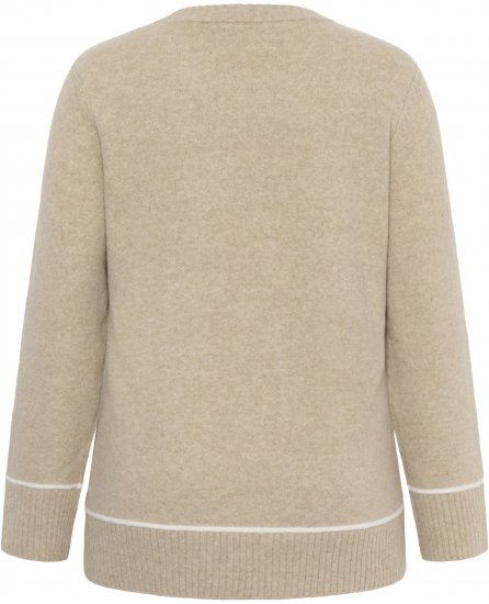 Kaffe Curve Jina Knit Pullover Feather Grey Melange - Pulovere tricotate - 