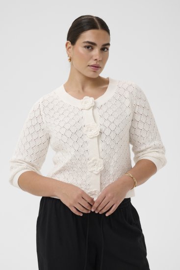 Kaffe Curve Kathrina Pullover White - Pulovere tricotate - 