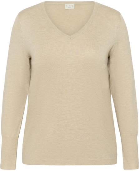 Kaffe Curve Lizzy Long Sleeve Pullover Feather Grey Melange - Pulovere tricotate - 