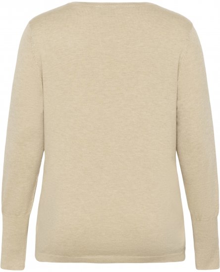 Kaffe Curve Lizzy Long Sleeve Pullover Feather Grey Melange - Pulovere tricotate - 