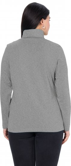 Ulla Popken Basic Long Sleeve Slim Fit Turtleneck Light Grey Melange - Pulovere & hanorace - 