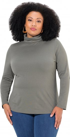Ulla Popken Basic Long Sleeve Slim Fit Turtleneck Grey - Pulovere & hanorace - 