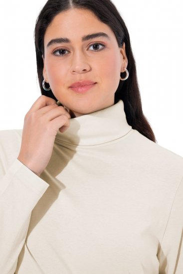 Ulla Popken Basic Long Sleeve Slim Fit Turtleneck Natural - Pulovere & hanorace - Bluze, Hanorace & Tricotaje Comode