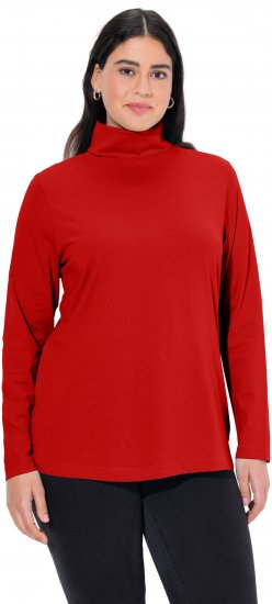 Ulla Popken Basic Long Sleeve Slim Fit Turtleneck Dark Berry - Pulovere & hanorace - 