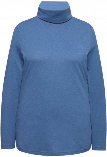 Ulla Popken Basic Long Sleeve Slim Fit Turtleneck Ink Blue - Pulovere & hanorace - 