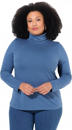 Ulla Popken Basic Long Sleeve Slim Fit Turtleneck Ink Blue - Pulovere & hanorace - 
