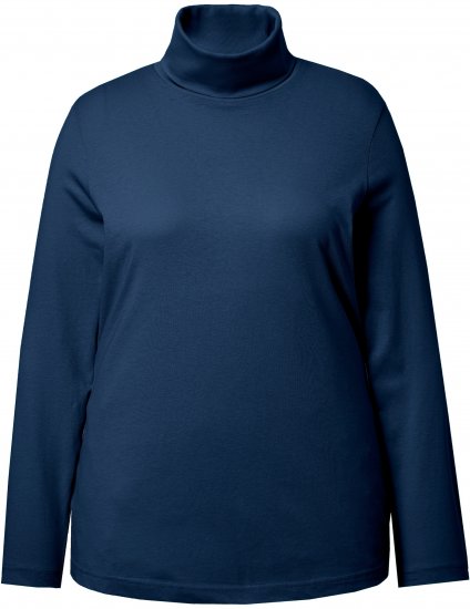 Ulla Popken Basic Long Sleeve Slim Fit Turtleneck Dark Blue - Pulovere & hanorace - 