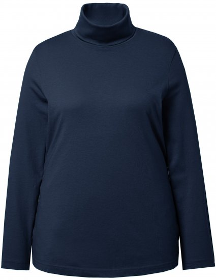 Ulla Popken Basic Long Sleeve Slim Fit Turtleneck Navy Blue - Pulovere & hanorace - 