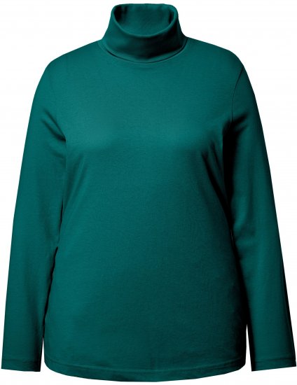 Ulla Popken Basic Long Sleeve Slim Fit Turtleneck Teal Green - Pulovere & hanorace - 