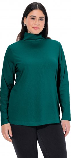 Ulla Popken Basic Long Sleeve Slim Fit Turtleneck Teal Green - Pulovere & hanorace - 