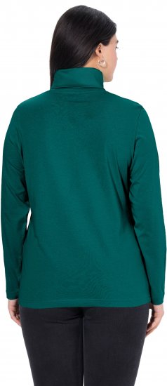 Ulla Popken Basic Long Sleeve Slim Fit Turtleneck Teal Green - Pulovere & hanorace - 