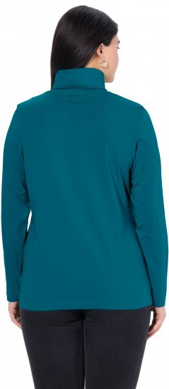 Ulla Popken Basic Long Sleeve Slim Fit Turtleneck Cerulean - Pulovere & hanorace - 