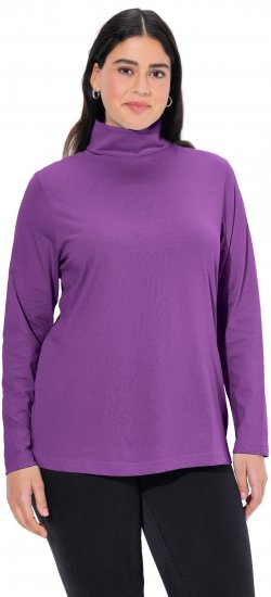 Ulla Popken Basic Long Sleeve Slim Fit Turtleneck Purple - Pulovere & hanorace - 
