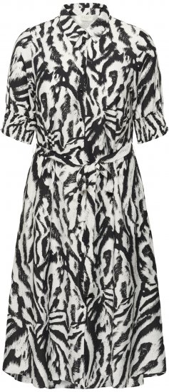 Kaffe Curve Alia Shirt Dress Black Chalk Animal - Rochii midi - 