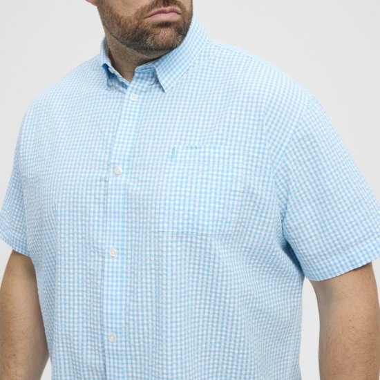 North Latitude Shirt Short Sleeve Turquoise - Cămăși - Cămăși Bărbați Mărimi Mari
