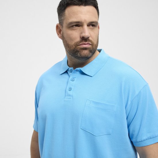 North Latitude Polo Pique Short Sleeve Turquoise - Tricouri polo - Tricouri Polo Bărbați Mărimi Mari
