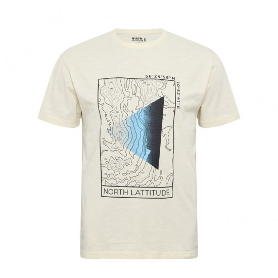 North Latitude T-shirt Printed Short Sleeve Off-White - Tricouri - Tricouri Bărbați Mărimi Mari
