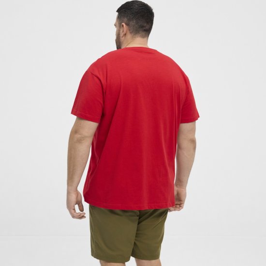 North Latitude T-Shirt Printed Short Sleeve Red - Tricouri - Tricouri Bărbați Mărimi Mari
