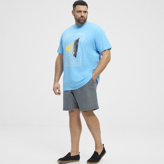 North Latitude T-Shirt Printed Turquoise - Tricouri - Tricouri Bărbați Mărimi Mari