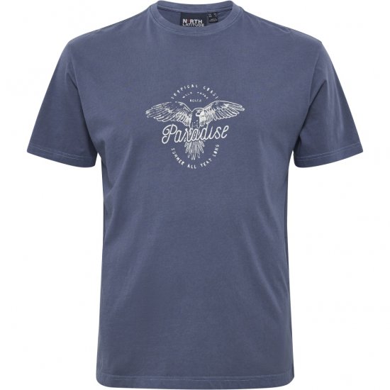 North Latitude T-Shirt Printed Navy - Tricouri - Tricouri Bărbați Mărimi Mari