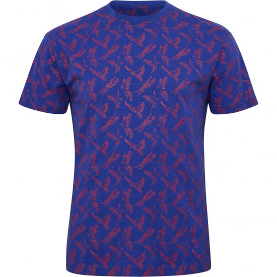 North Latitude T-Shirt Printed Allover Blue - Tricouri - Tricouri Bărbați Mărimi Mari