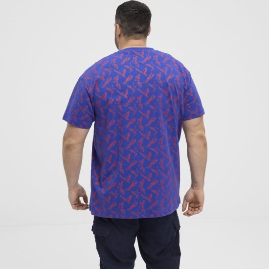 North Latitude T-Shirt Printed Allover Blue - Tricouri - Tricouri Bărbați Mărimi Mari