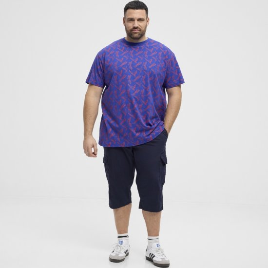 North Latitude T-Shirt Printed Allover Blue - Tricouri - Tricouri Bărbați Mărimi Mari