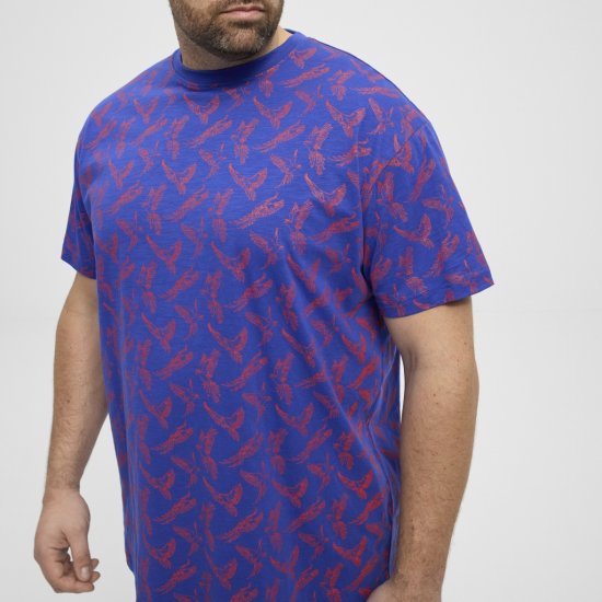 North Latitude T-Shirt Printed Allover Blue - Tricouri - Tricouri Bărbați Mărimi Mari